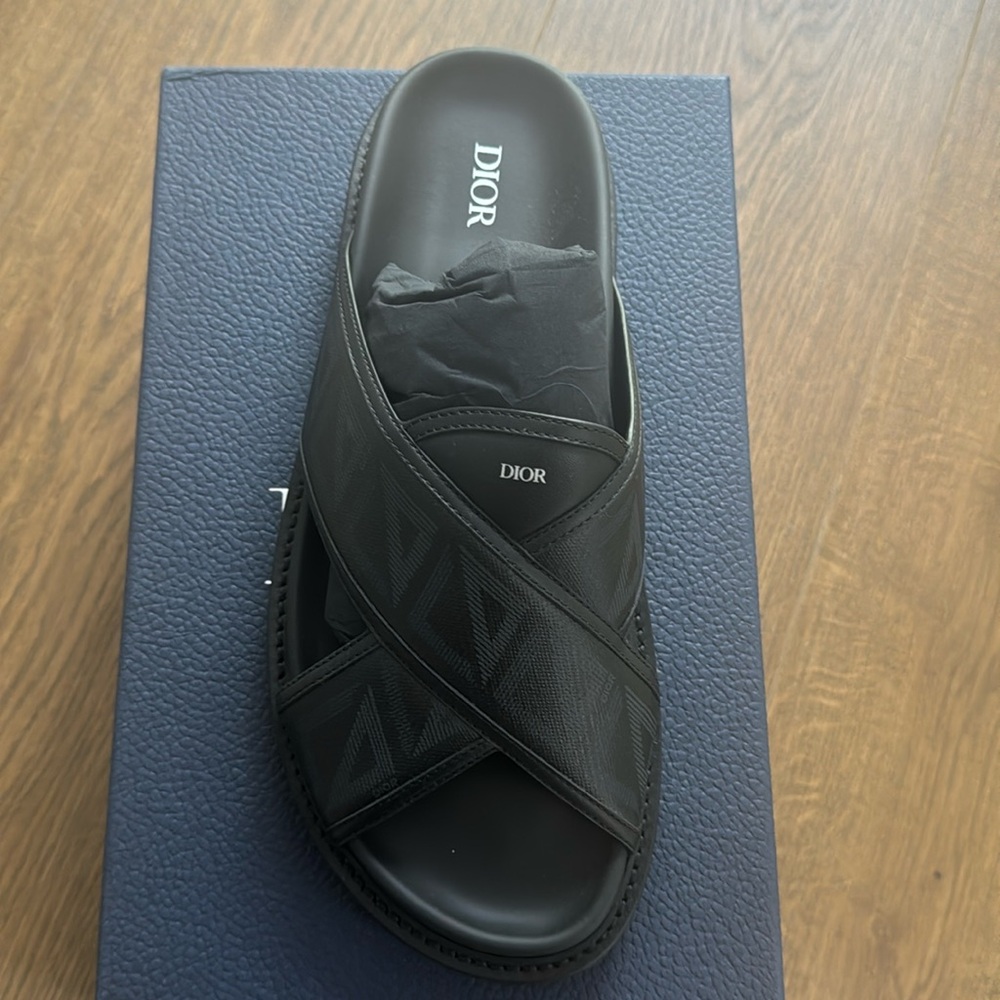 Dior Aqua Sandal Diamond Canvas